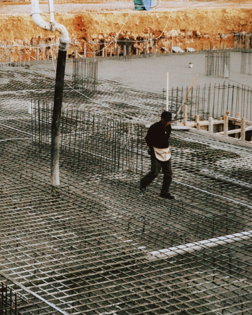 Direct chute concrete foundation slab pour in Rickmansworth